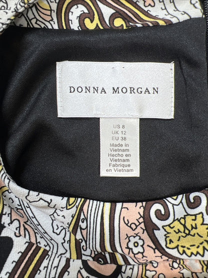 Donna Morgan Vestido recto de manga larga de cachemira negro para mujer - 8
