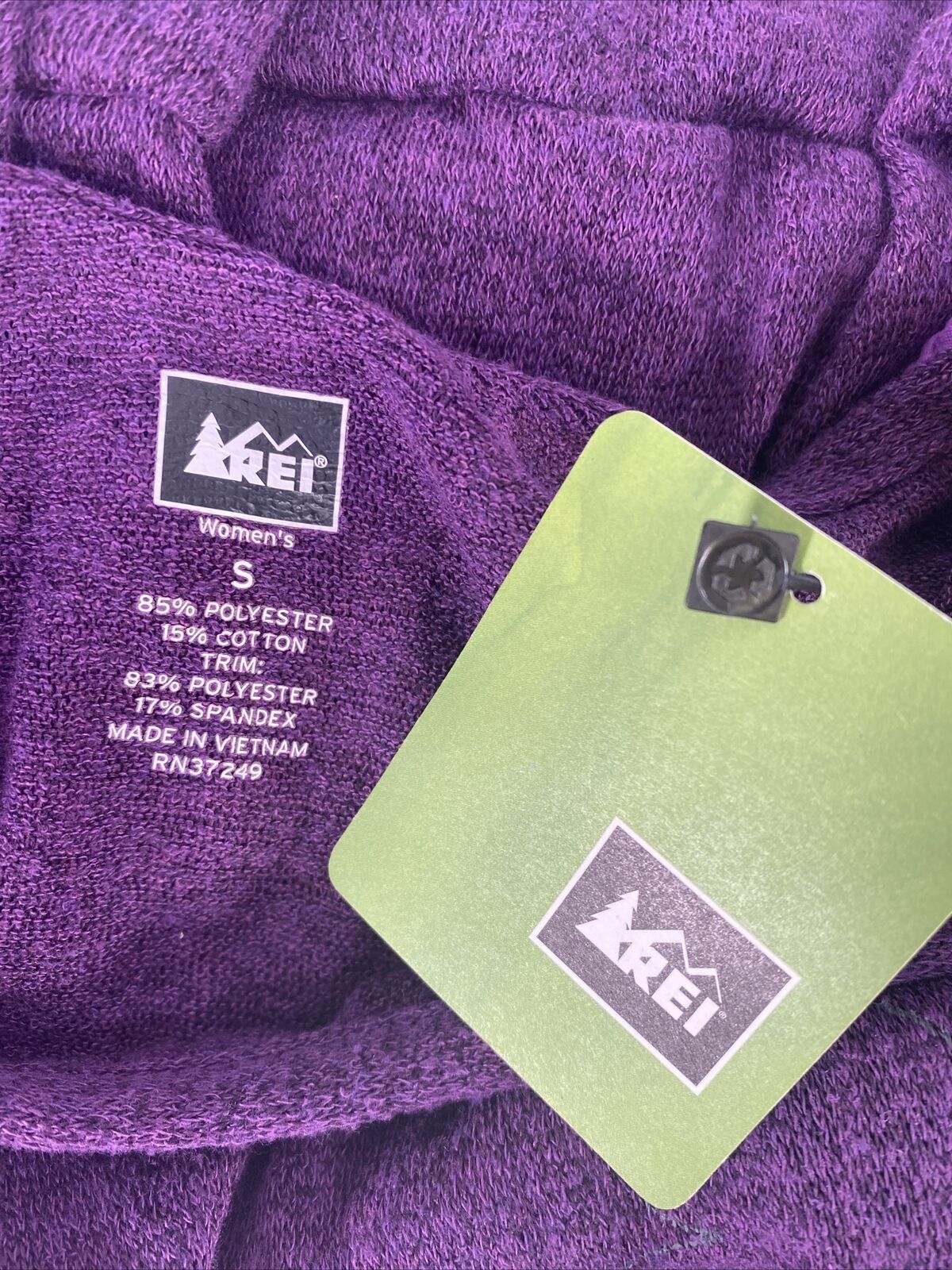 NEW REI Women's Purple Thin Knit Long Sleeve Open Back Sweater - S