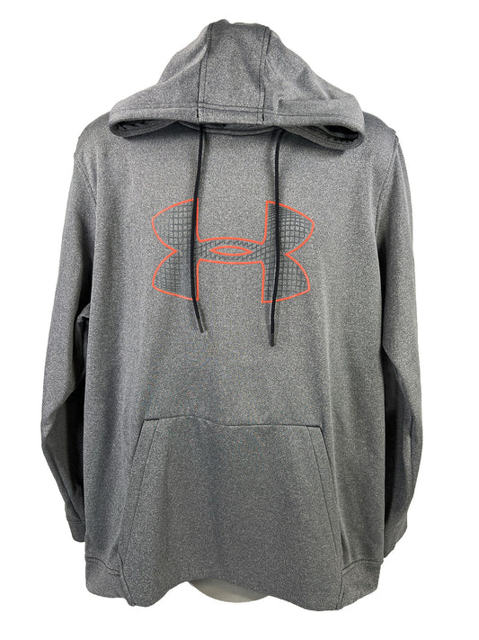 Under Armour Men's Gray Large Logo ColdGear Pullover Hoodie - 2XL