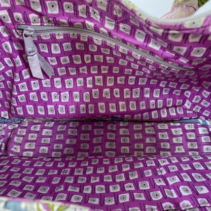 Vera Bradley Gray & Purple Watercolor Large Shoulder Bag Purse