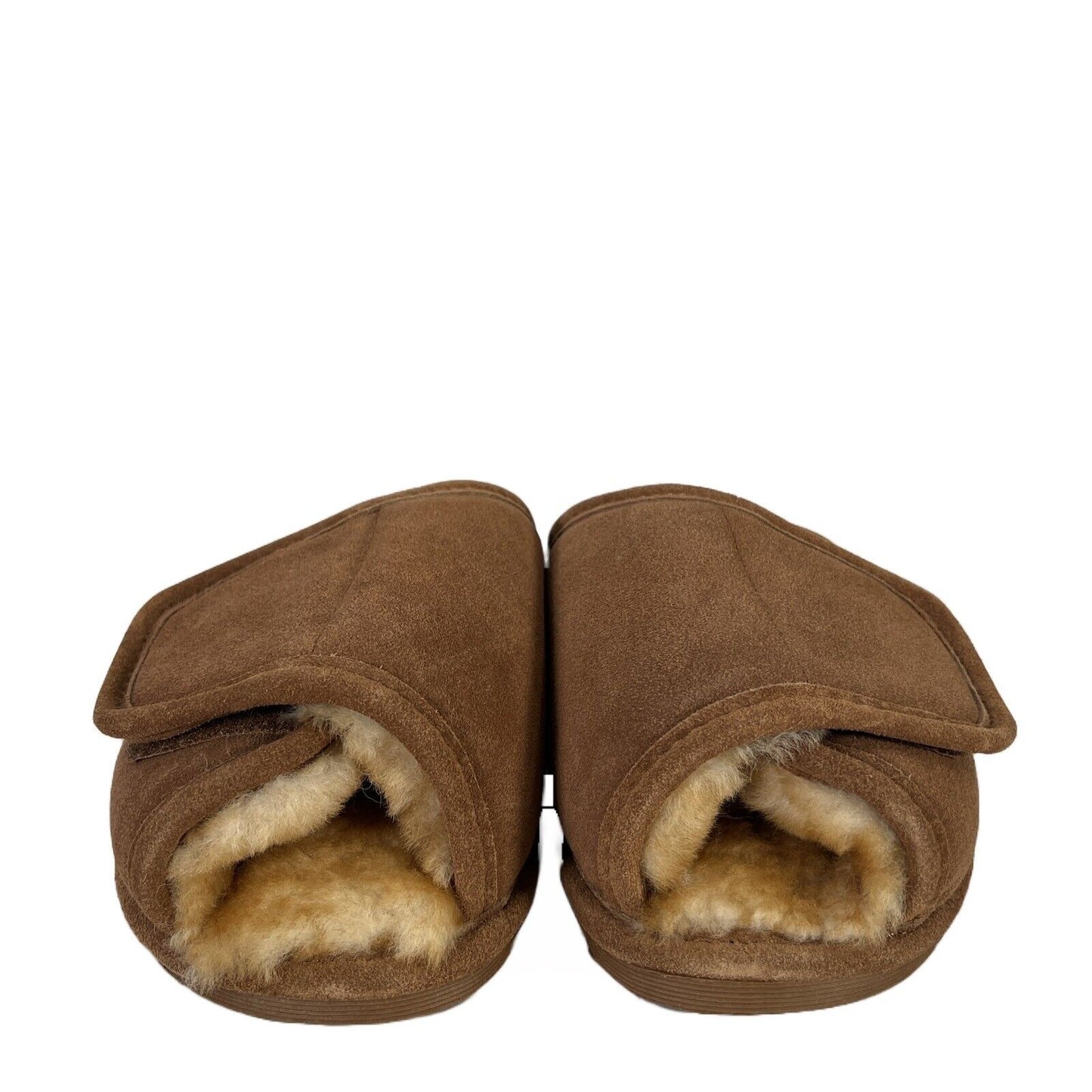 Pantuflas tipo chanclas de piel de oveja marrón de Cloud Nine para hombre - 10-11.5
