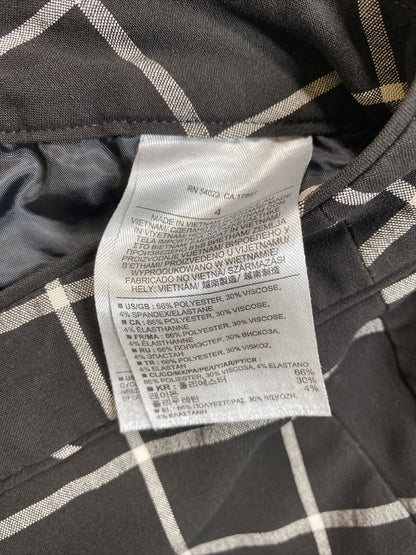 Banana Republic Women's Black Plaid Martin Fit Ankle Dress Pants - 4