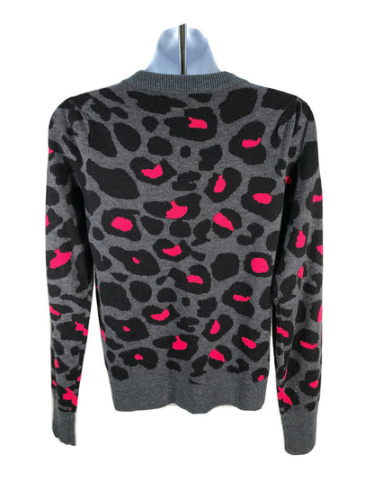 Suéter con estampado de leopardo negro para mujer de Stitches &amp; Stripes Sz XS