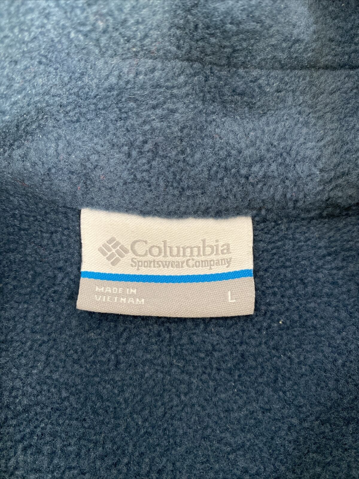 Columbia Women's Blue Benton Springs Fleece Button Up Pea Coat - L