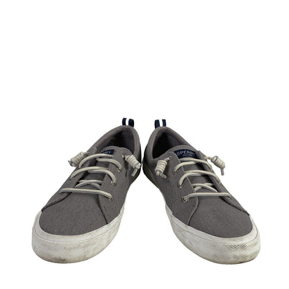 Sperry Womens' Gray Pier Wave STS85103 Canvas Sneakers - 9