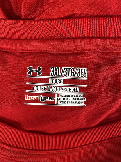 Under Armour Men's Red Short Sleeve HeatGear Athletic Shirt - 3XL