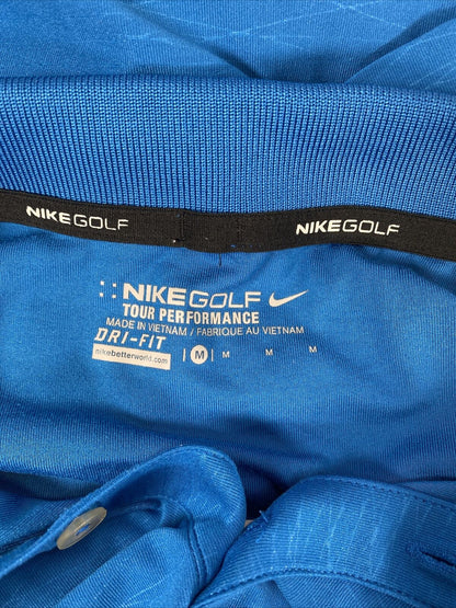 Nike Men's Blue Short Sleeve Dri-Fit Golf Polo Shirt Sz M