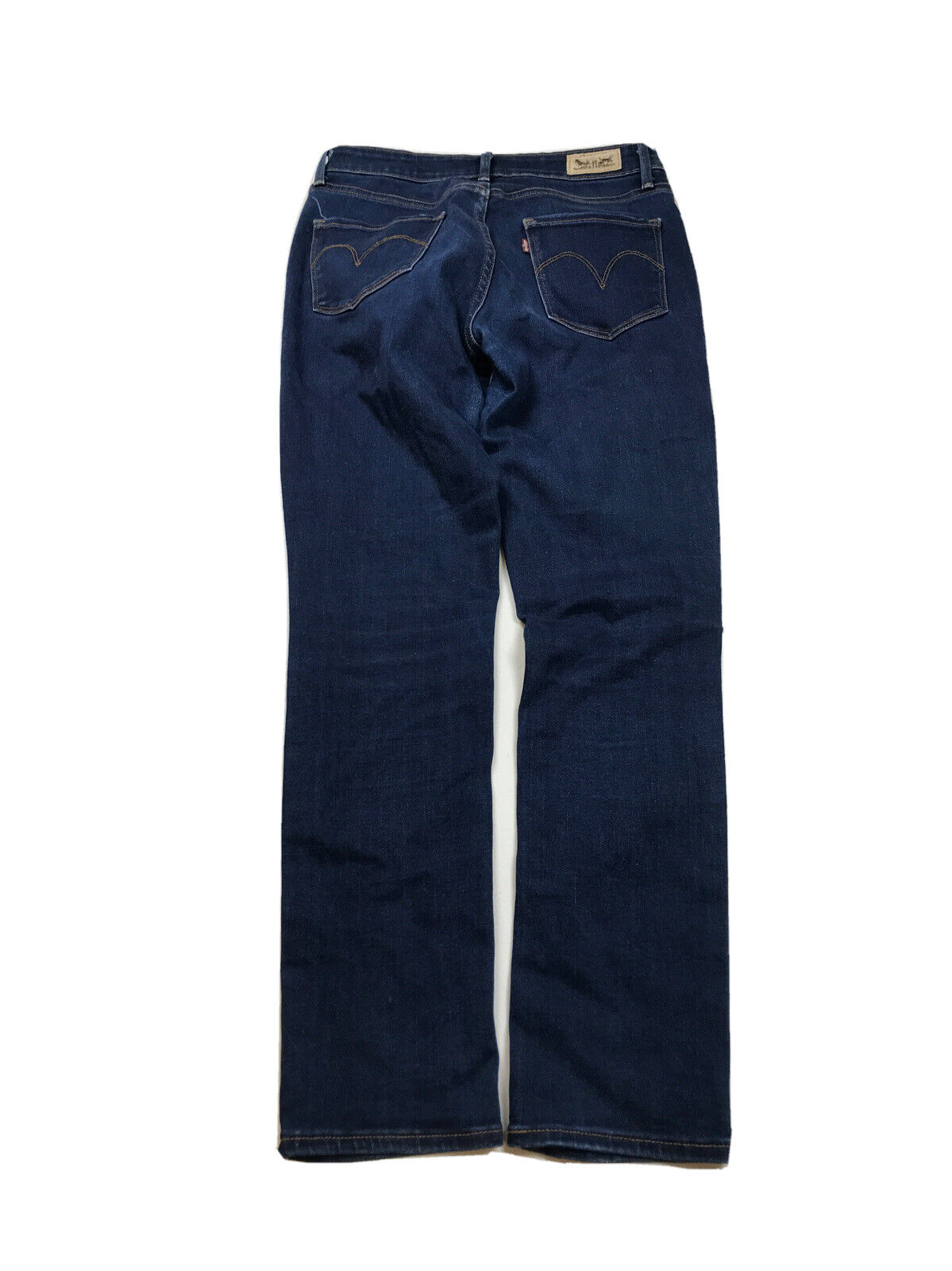 Levi's Women's Dark Wash Stretch Blue Denim Mid Rise Skinny Jeans - 4