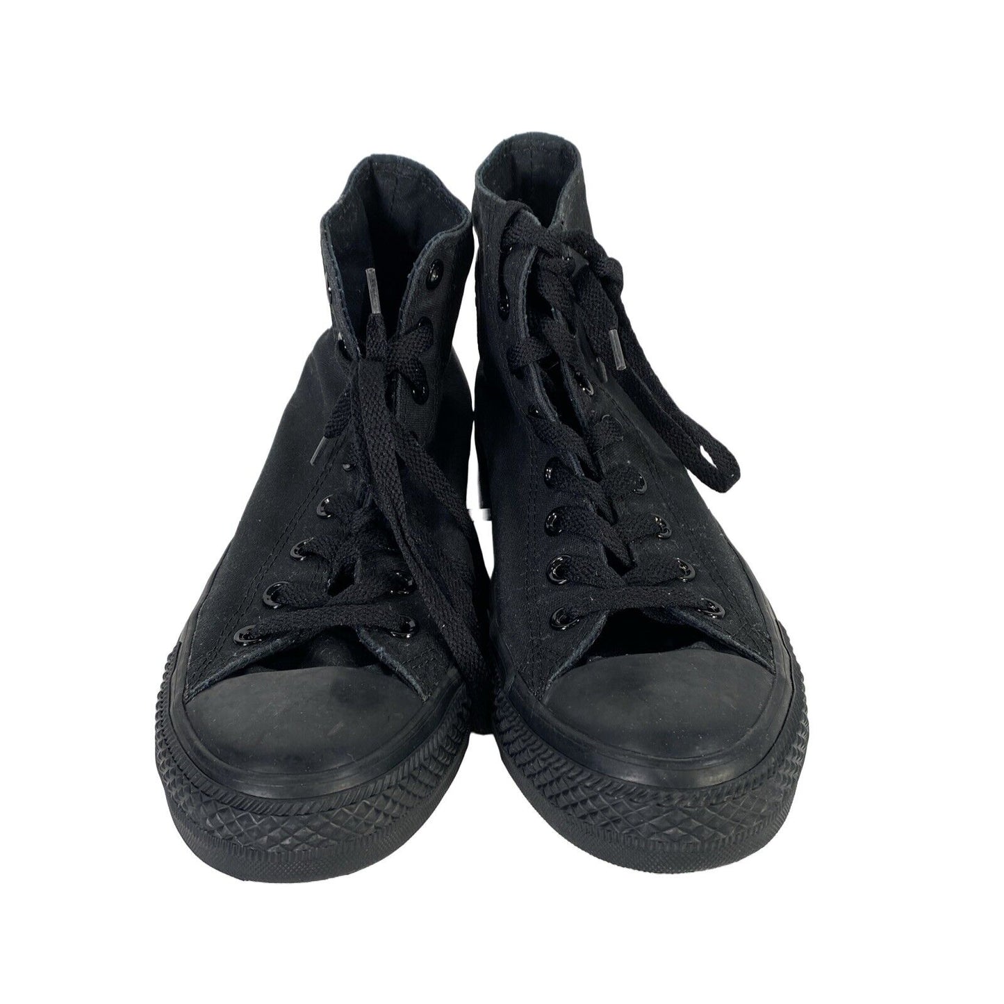 Converse Zapatillas altas unisex de lona negra con cordones - Hombre 9