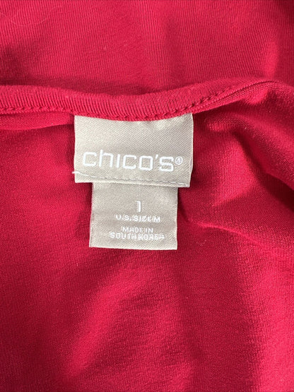 Chico's Camiseta de manga corta roja para mujer - 1/M