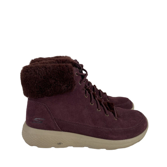Skechers Women's Purple Suede Winter Chill Boots SN14611 - 8.5
