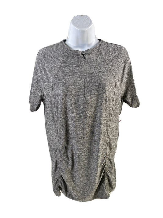 NEW Athleta Women's Gray Heathered Pacifica Contoured Athletic Shirt - L