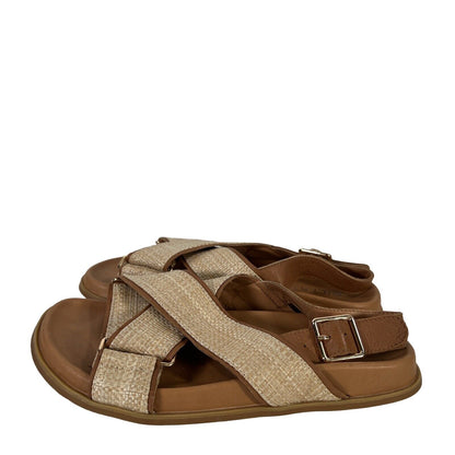 Silent D Women's Brown Leather Hawther Strappy Sandals - 36/ US 5.5