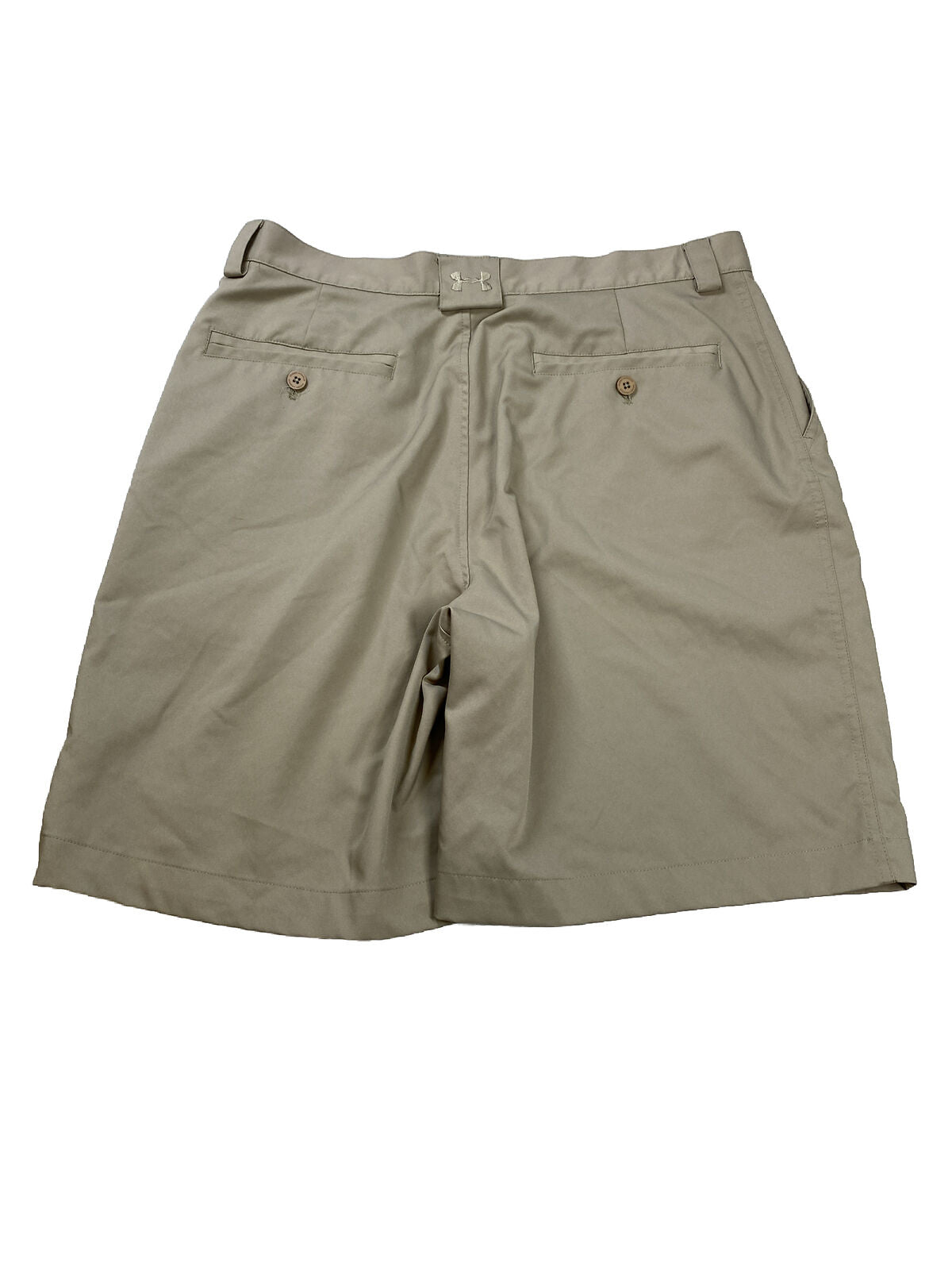 Under Armour Men's Beige Flat Front Golf Shorts - 36