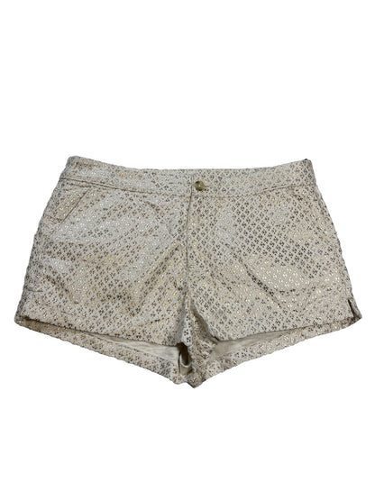 NEW Abercrombie and Fitch Women's Goldtone Metallic Shorts - 10
