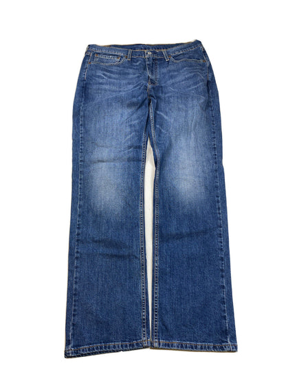 Levis 514 Men's Medium Wash Straight Leg Denim Jeans - 36x32