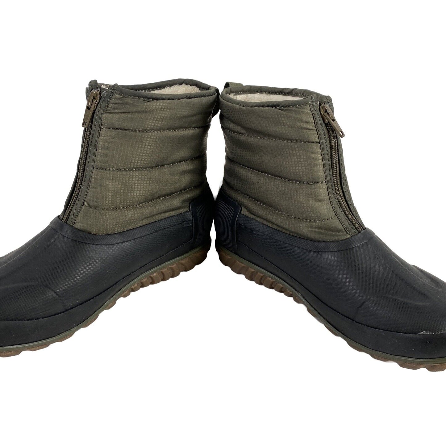 NUEVAS botas impermeables con cremallera de invierno informales en verde oliva para mujer Bogs - 6