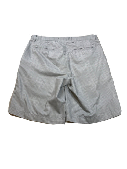 Pantalones cortos de golf Callaway serie X a cuadros de poliéster gris para hombre - 34
