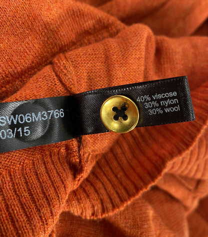 NUEVO Suéter de manga larga de punto fino naranja de mujer The Limited - S