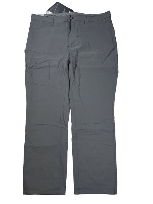 NEW Eddie Bauer Men's Gray Fleece Lined Tech Pants - 40x32