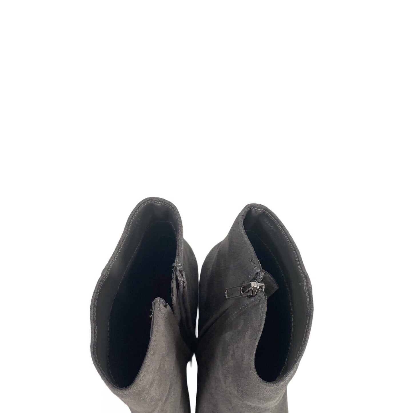Rebel by Zigi Women's Gray Nanon Block Heeled Ankle Booties - 8.5