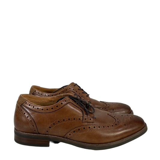 Florsheim Men's Brown Leather Rucci Wingtip Oxford Dress Shoes - 8M