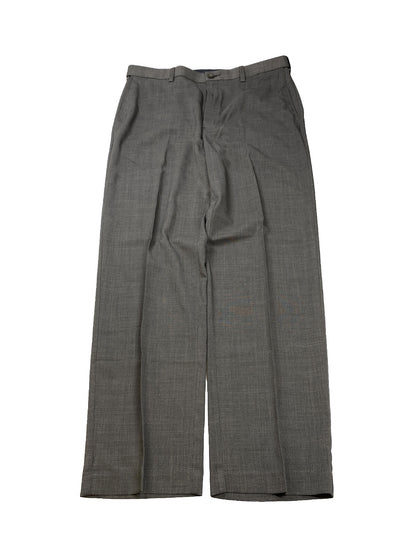 NEW Savane Men's Brown/Gray Chinchilla Tailored 2U Dress Pants - 36x32