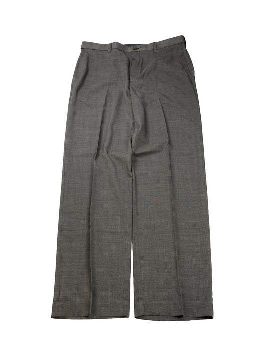 NUEVO Pantalón de vestir 2U a medida Chinchilla marrón/gris Savane para hombre - 36x32