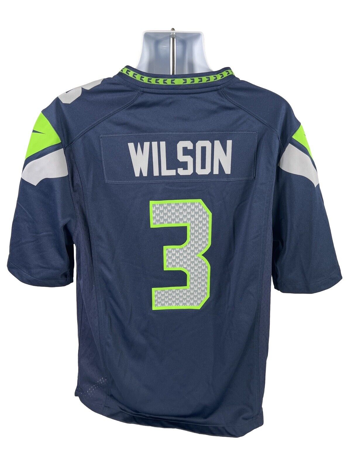 Camiseta de fútbol americano NFL Seattle Seahwaks #3 Wilson azul para hombre - L