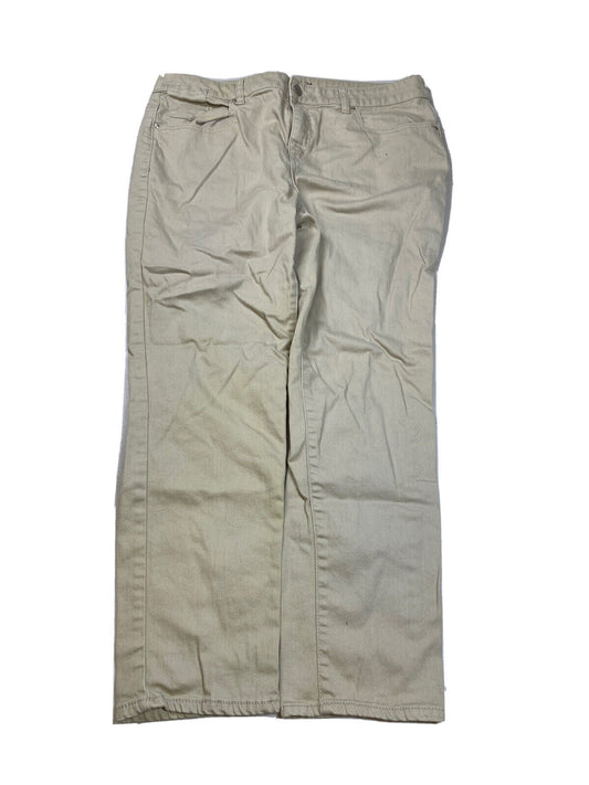 Chico's Platinum Jeans de pierna recta color beige para mujer - 2 (US L/12)