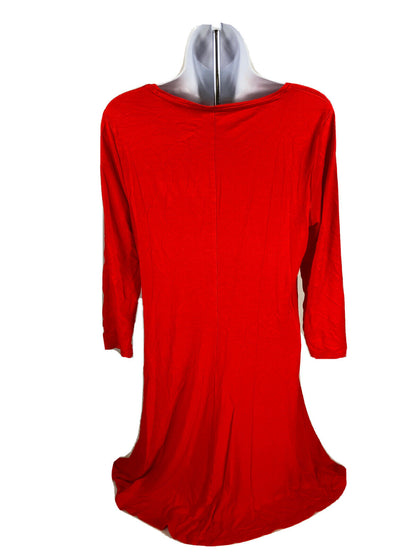 Chico's Women's Red 3/4 Sleeve Stretch Tunic Top Sz 0/US S