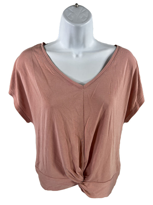Lucky Brand Women's Pink Knotted Front T-Shirt - XS