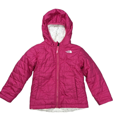The North Face Girls Kids Toddler Pink Fleece Lined Reversible Coat - 4T