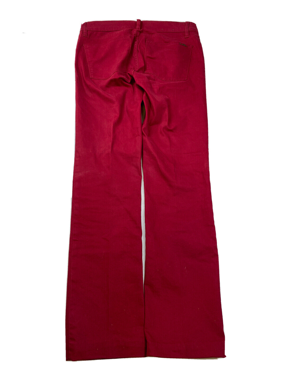 Lauren Ralph Lauren Women's Red Cotton Blend Straight Fit Denim Jeans - 6