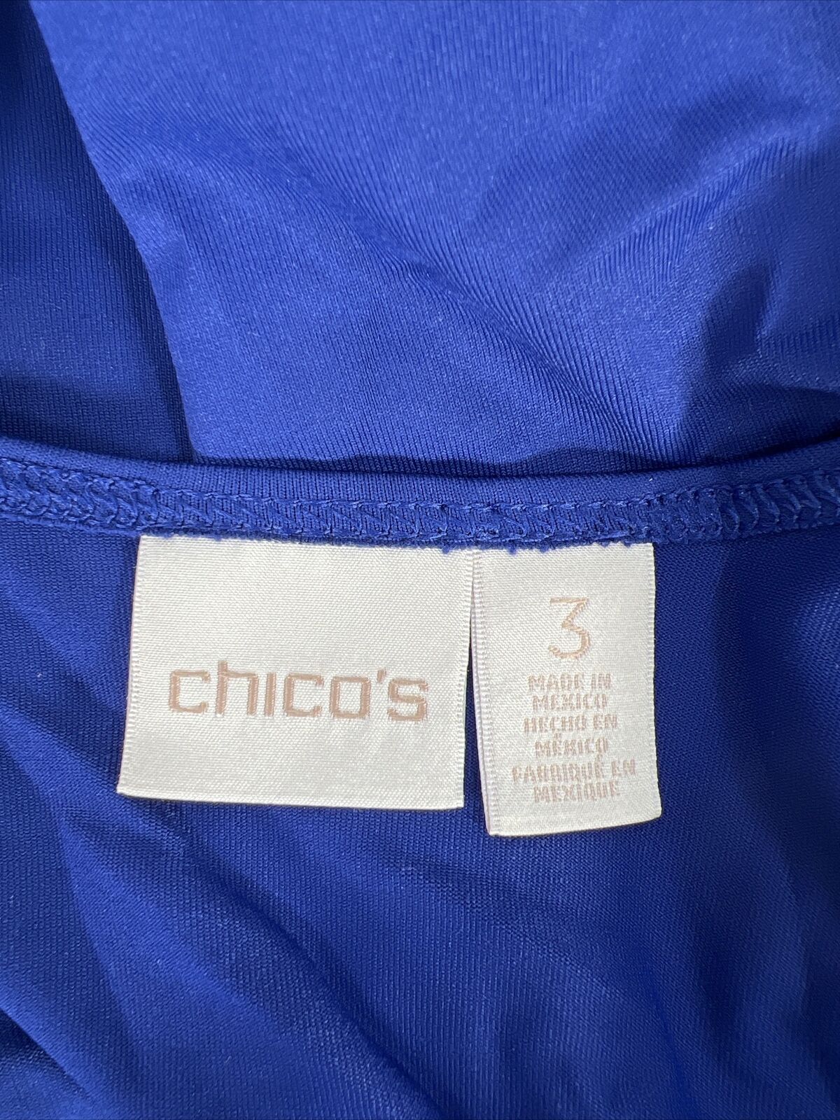Chico's Women's Blue Cami Nylon Sleeveless Tank Top - 3/ US XL