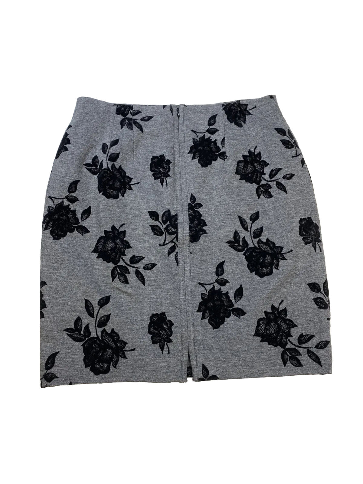 White House Black Market Falda lápiz recta con estampado floral gris para mujer - 10