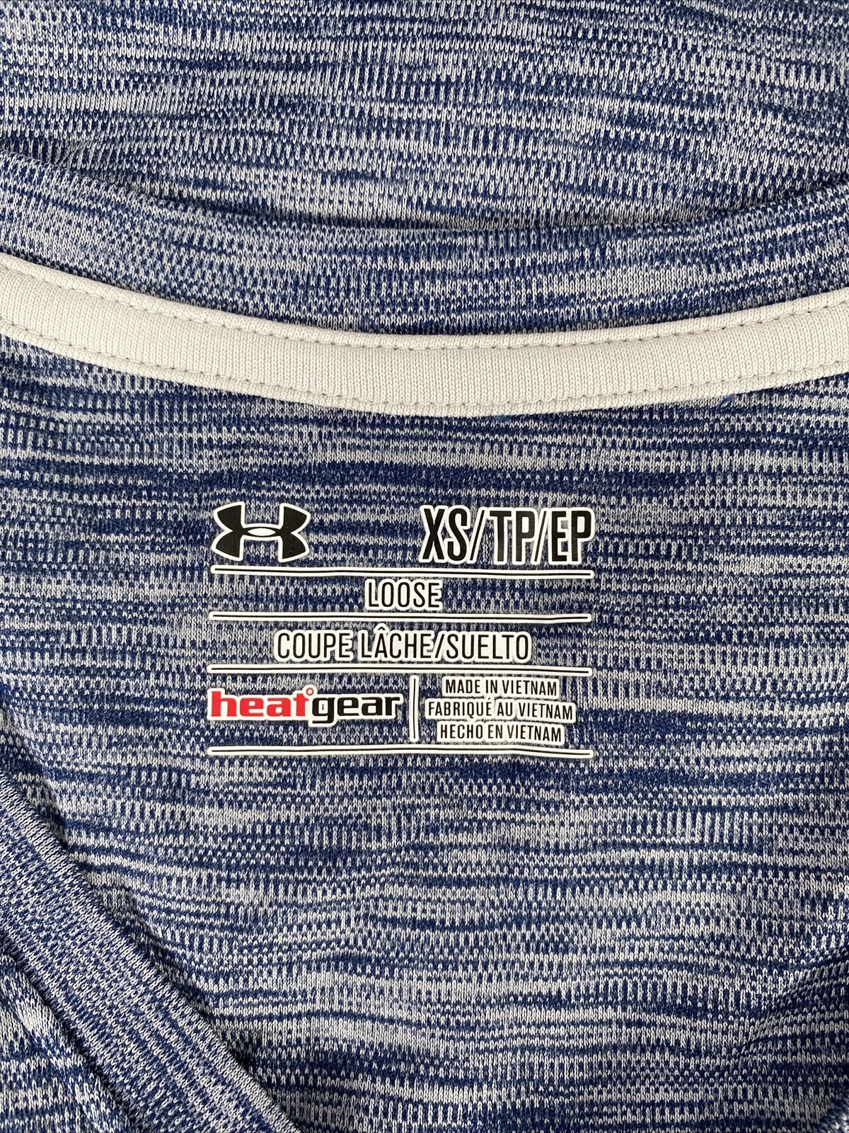 Camiseta deportiva Under Armour Heatgear de corte holgado azul para mujer - XS