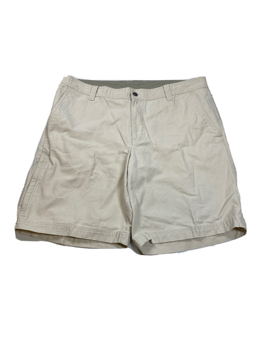 Columbia Men's Light Beige 100% Cotton 10" Inseam Shorts - 38