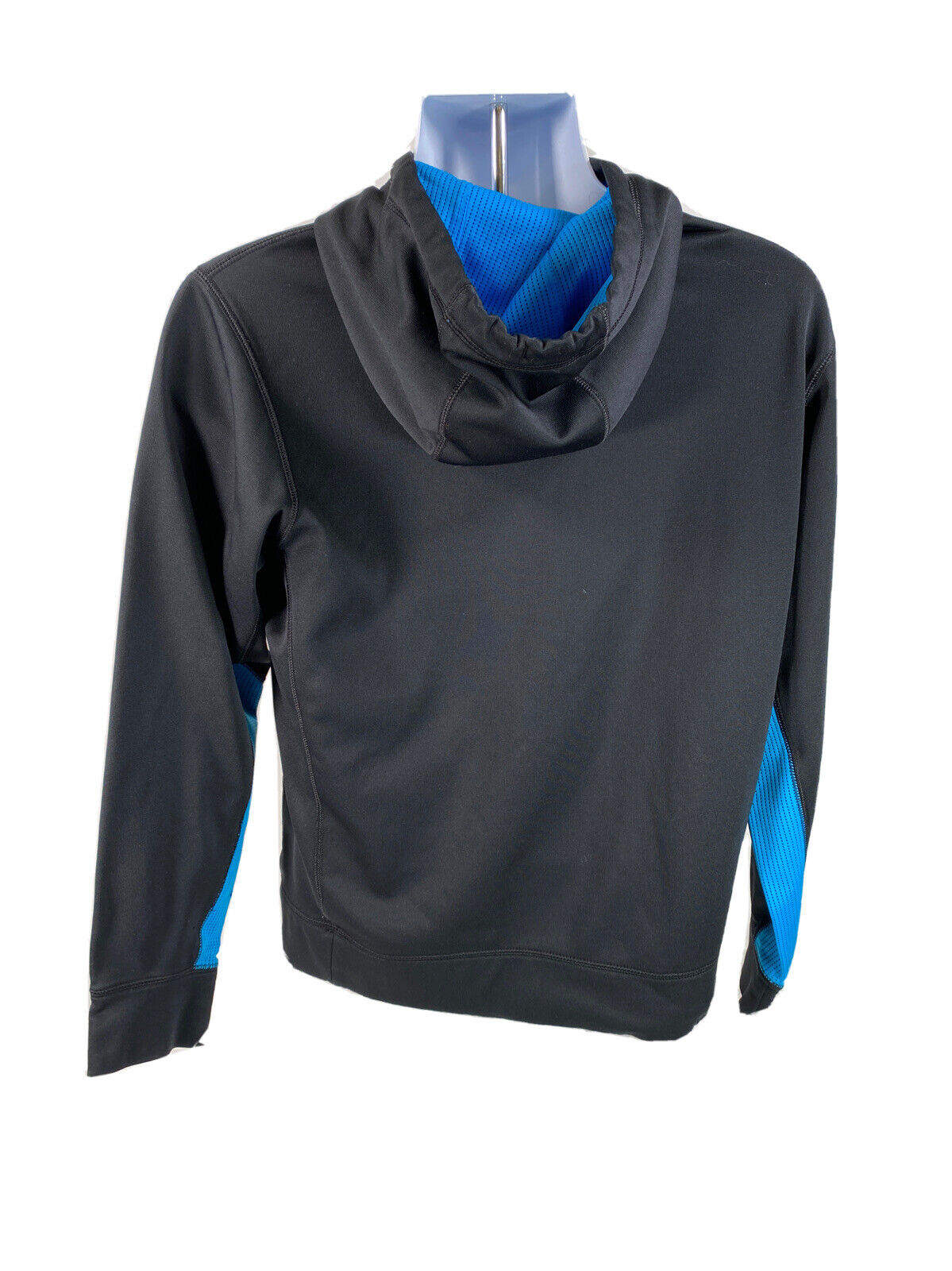 Nike Men's Black/Blue Long Sleeve Therma-Fit Pullover Sweatshirt - S