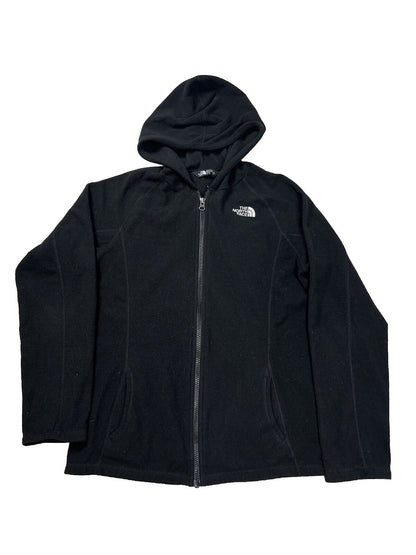 The North Face Girls Black Long Sleeve Full Zip Fleece Jacket - XL