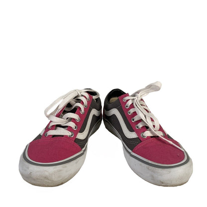 Vans Pro Zapatillas de skate con cordones de lona gris/rosa para hombre - 5