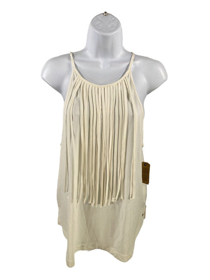 NEW American Eagle Women's White Soft & Sexy Fringe Tank Top - S