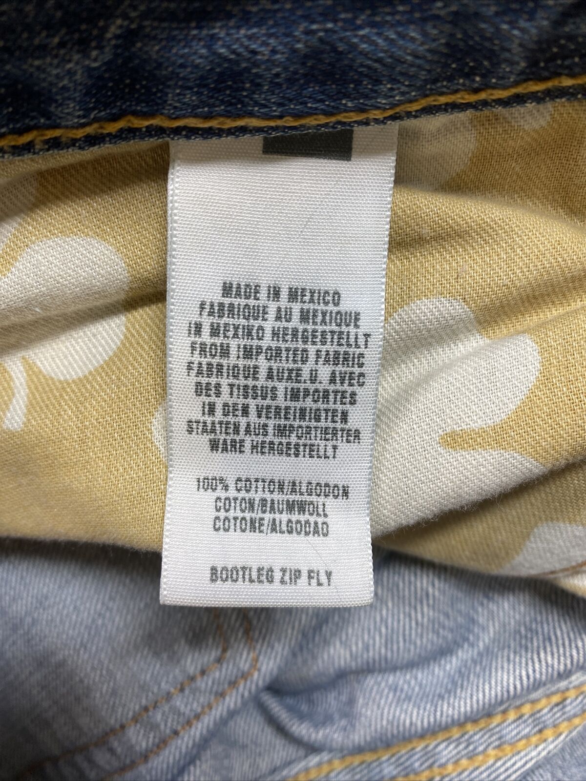Lucky Brand Men's Medium Wash Bootleg Zip Fly Boot Cut Jeans - 38