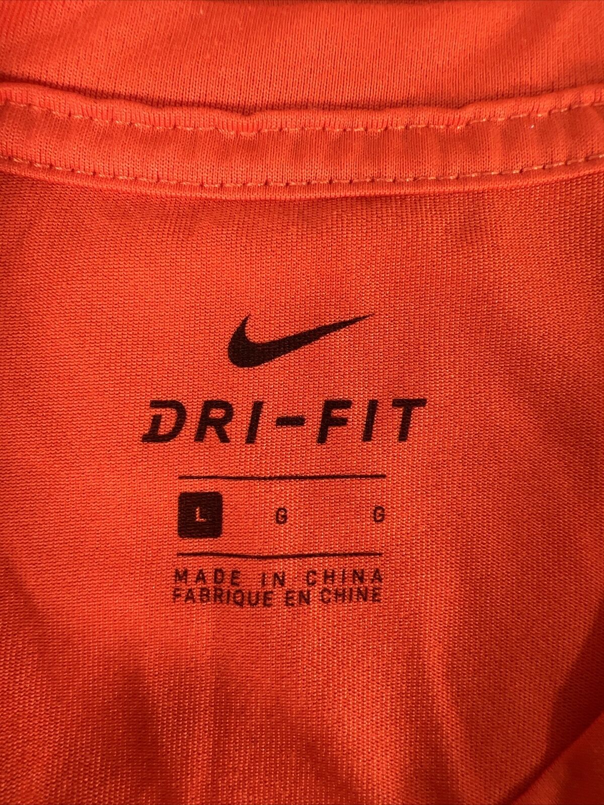 Nike Camiseta deportiva de manga corta Dri-Fit naranja para hombre - L