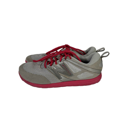 New Balance Minimus - Zapatos deportivos con cordones para mujer, color gris/rosa, 8