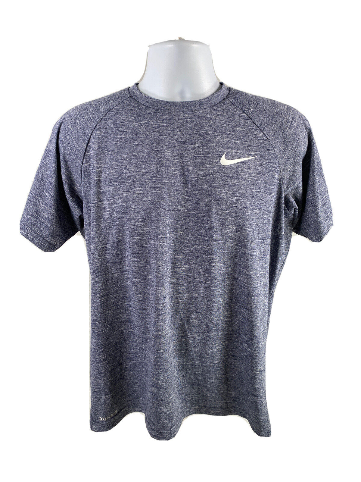 Nike Swim Camiseta de manga corta híbrida Dri-Fit de manga corta azul para hombre - M