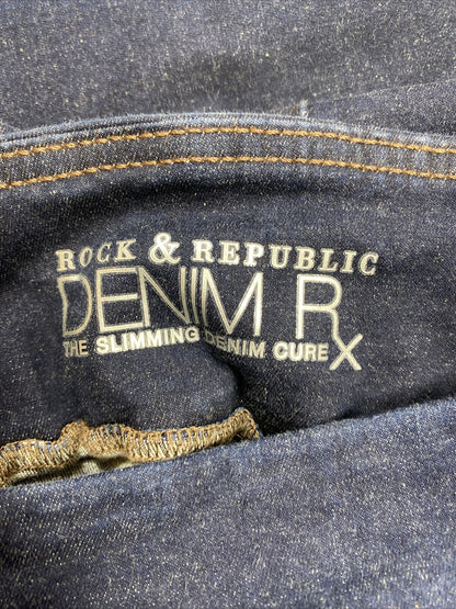 Rock & Republic Women's Dark Wash Denim RX Jegging Jeans - 6