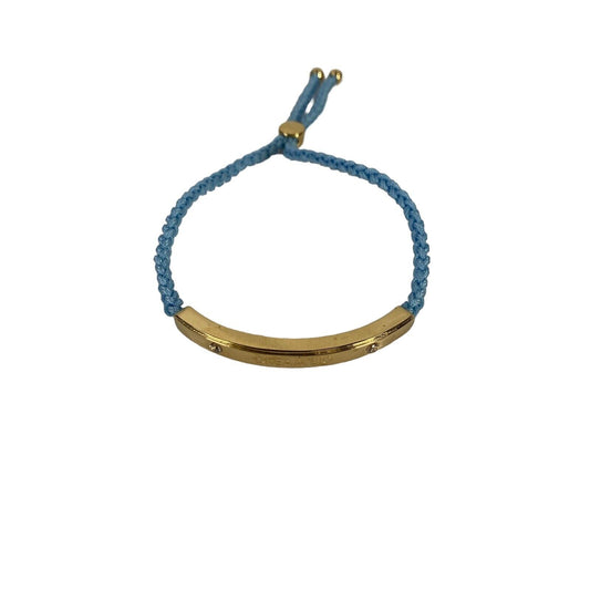 Kate Spade New York Women's Blue Pull Cord Rope Dream Big Bracelet