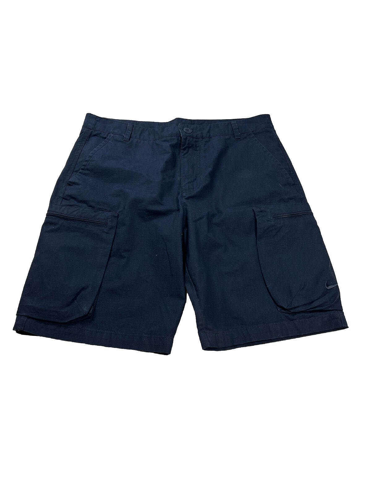 NEW Nike Men's Navy Blue Coven Cotton Cargo Shorts - 34