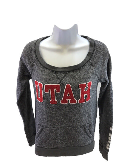 Victoria's Secret PINK Women's Gray/Red Utah Collegiate Sweatshirt Sz S